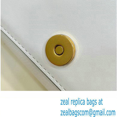 Fendi C Com Medium bag in smooth and full-grain leather White 2023